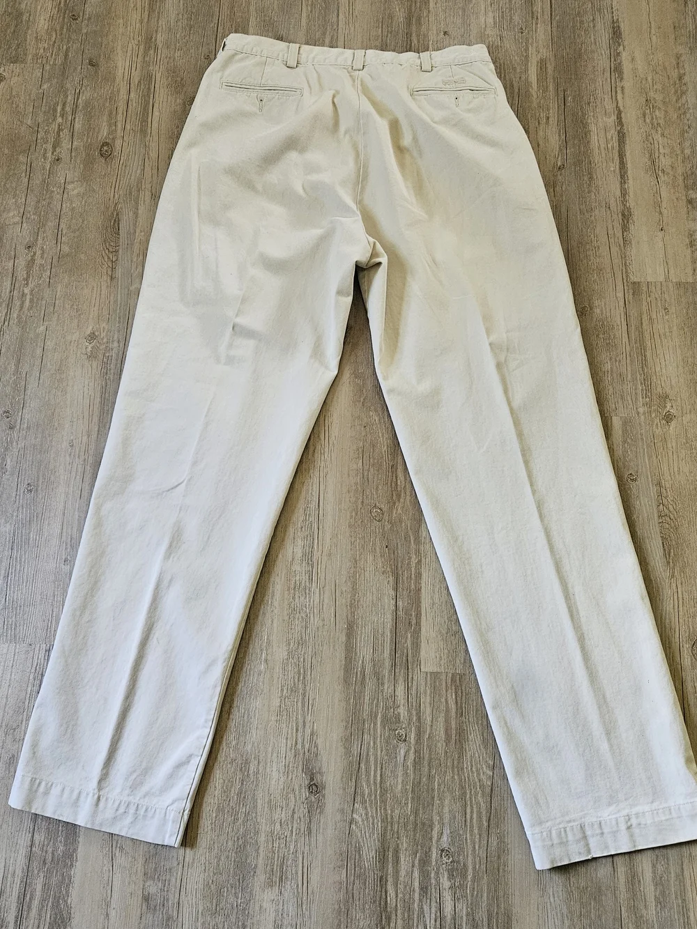 Vintage Polo Ralph Lauren Men's Causal Cream Philip Pants 36x36 Made In USA